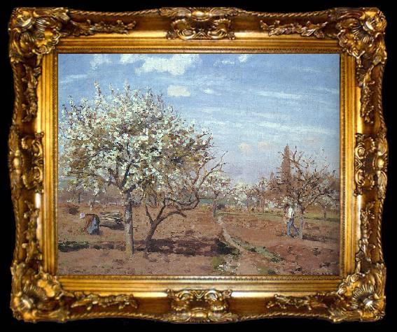 framed  Camille Pissaro Orchard in Bloom at Louveciennes, ta009-2